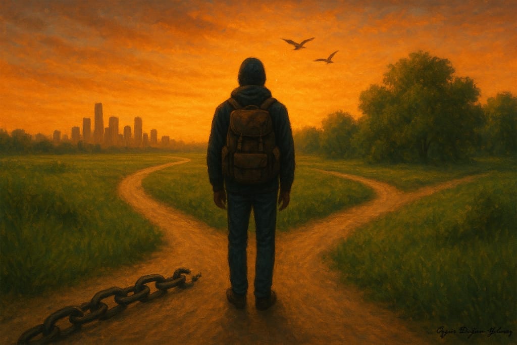 Hayat, bir yol ayrımında durup hangi patikayı seçeceğimize karar verdiğimiz anlarla şekillenir. “Hayat yaptığımız tercihlerden ibaret midir?” sorusu, bu yolculuğun özünü sorgular. Evet, tercihlerimiz hayatımızın yönünü belirler; ancak bu, hikayenin yalnızca başlangıcıdır. Yaptığımız seçimlerin sonuçlarıyla nasıl yüzleştiğimiz ve bu sonuçların bize yüklediği sorumlulukları nasıl üstlendiğimiz, hayatın anlamını derinleştiren unsurlardır. Dahası, özgürlüğün gerçek anlamını anlamak, bu denklemin kalbidir. Çünkü özgürlük, çoğu zaman sandığımız gibi “istediğini yapmak” değil, “istemediğini yapmamak”tır. Her gün sayısız tercih yaparız: Sabah kahvaltıda ne yiyeceğimizden, hangi mesleği seçeceğimize; bir dostla konuşurken hangi kelimeleri kullanacağımızdan, zor bir anda cesaretle mi yoksa temkinle mi hareket edeceğimize kadar. Her seçim, bir kapıyı açar ya da kapatır. Bu tercihler, özgürlüğümüzün bir yansımasıdır; kendi hikayemizi yazma gücümüzün kanıtıdır. Ancak özgürlük, sadece istediğimizi yapma lüksü değildir. Filozof Jean-Jacques Rousseau’nun ima ettiği gibi, gerçek özgürlük, istemediğimiz şeyleri yapmaktan kaçınabilme cesaretinde yatar. Örneğin, bir genç, ailesinin “garanti iş” baskısına boyun eğmek yerine, sanat tarihini seçtiğinde, istemediği bir hayatı reddetmiş olur. Bu, özgürlüğün en saf halidir: Kendi doğrularına sadık kalarak, başkalarının dayattığı yoldan sapma cesareti göstermek. Peki, bu seçimlerin sonuçları? Tercihlerimiz, bize sorumluluklar yükler. Sanat tarihini seçen genç, belki maddi zorluklarla karşılaşır ya da toplumun eleştirilerine maruz kalır. İşte burada, hayatın sadece tercihlerden ibaret olmadığı ortaya çıkar. Önemli olan, bu sonuçları nasıl karşıladığımızdır. Başarısızlıkla karşılaştığında pes etmek mi, yoksa bunu bir öğrenme fırsatı olarak görmek mi? Bir dostluğu bitirme kararı aldığımızda, yalnızlığın ağırlığını nasıl taşıyacağımız; bir projede risk aldığımızda, başarısızlığın yükünü nasıl omuzlayacağımız, hayatımızın kalitesini belirler. Özgürlük, bu sonuçlarla yüzleşme cesaretinde de kendini gösterir. Çünkü istemediğimiz bir şeyi yapmamak, sadece seçimi değil, o seçimin getirdiği yükleri de göğüslemeyi gerektirir. Sorumluluklar, hayatın bir diğer ayrılmaz parçasıdır. Bir aile kurmayı seçtiğimizde, sevdiklerimize karşı duyduğumuz görevler; bir kariyer yolunda ilerlediğimizde, işimize ve kendimize karşı üstlendiğimiz yükümlülükler; bir toplumun parçası olarak, çevremize ve dünyaya karşı taşıdığımız sorumluluklar… Bu yükümlülükleri nasıl yerine getirdiğimiz, özgürlüğümüzün sınırlarını da tanımlar. Mesela, bir çevre aktivisti, doğayı koruma yolunda mücadele etmeyi seçtiğinde, bu tercih ona uzun saatler çalışma, eleştirilere göğüs germe ve kişisel konforundan vazgeçme gibi yükler getirir. Ama istemediği bir dünyaya razı olmamak için bu sorumlulukları üstlenir. Gerçek özgürlük, burada yatıyor: Kendi değerlerin için bedel ödemeyi göze almak. Jean-Paul Sartre, varoluşçuluk felsefesinde, özgürlüğün aynı zamanda bir lanet olduğunu söyler. Çünkü özgür olmak, her seçimin sorumluluğunu üstlenmek demektir. İstemediğimiz bir şeyi yapmamak, bazen yalnızlıkla, bazen eleştirilerle, bazen de belirsizlikle yüzleşmek anlamına gelir. Ama bu yüzleşme, bizi özgür kılar. Özgürlük, sadece istediğimiz hayatı seçmek değil, istemediğimiz bir hayatı reddetme gücüne sahip olmaktır. Bu reddediş, cesaret ister; çünkü her “hayır” dediğimizde, yeni bir sorumluluğu kucaklarız. Sonuç olarak, hayat yaptığımız tercihlerden ibaret gibi görünse de, bu sadece yüzeydir. Gerçek hikaye, bu tercihlerin sonuçlarını nasıl karşıladığımız ve bize yüklenen sorumlulukları nasıl taşıdığımızdır. Özgürlük ise, bu hikayenin ruhudur: İstemediğimiz bir hayatı, bir işi, bir ilişkiyi reddetme cesareti; kendi doğrularımıza sadık kalma gücü. Hayat, sadece neyi seçtiğimizle değil, neyi reddettiğimizle ve bu seçimlerin yükünü nasıl taşıdığımızla anlam bulur. Gerçek özgürlük, bu reddedişin ve kabulün dengesinde saklıdır.