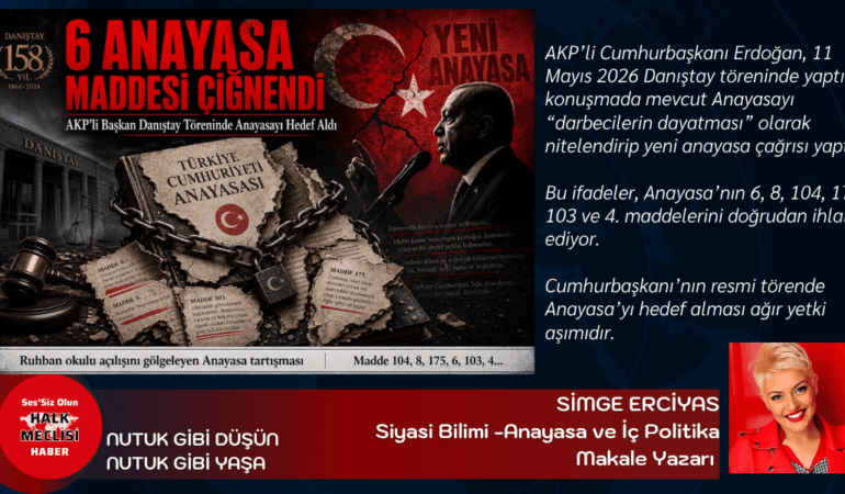 AKP’li Başkan Tek Bir Demeci ile 6 Anayasa Maddesini Çiğnedi.