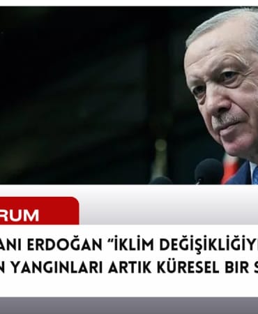 erdoğan iklim değişikliğiyle gelen otman yangınları küresel bir sorun